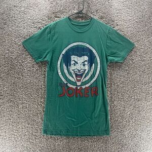 The Joker Shirt Adult Small‎ Green Short Sleeve DC Comics Crew Neck Laugh Mens